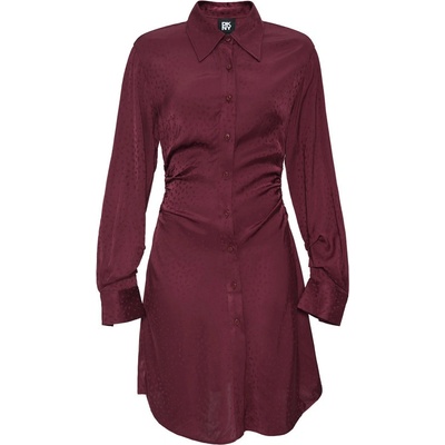 Donna Karan Woven Dress Burgundy