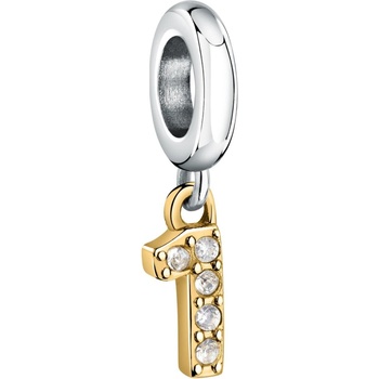 Morellato Oceľový bicolor prívesok číslica "1" Drops SCZ1302