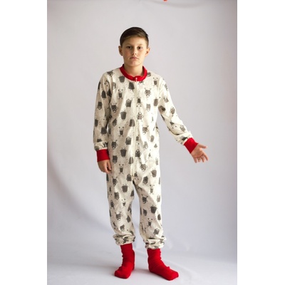 Dětský overal Milé potvorky ponožky červené