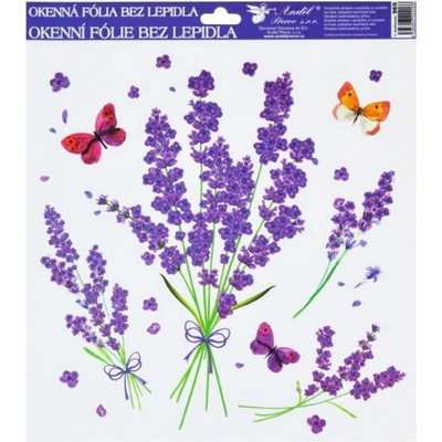 Anděl Přerov Okenní fólie bez lepidla Levandule věneček 30 x 30 cm – Sleviste.cz