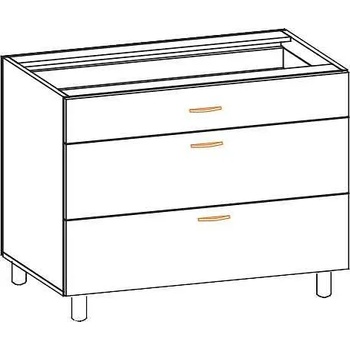 Image 1 of Долен шкаф с чекмеджета Paula 80 НШ