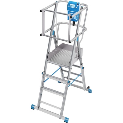 KRAUSE Телескопична стълба с платформа Krause SkyMatic, 1x3-5 (07832924) (07832924)