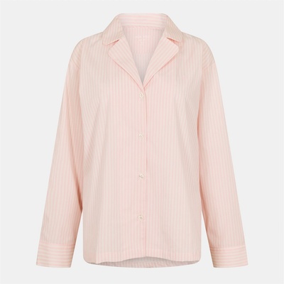 Jack Wills Дамска пижама Jack Wills Womens Woven Long Sleeve Pyjama Set - White/Pink