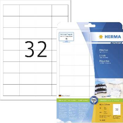 Herma 4200 48.3 x 33.8 mm bílá 800 ks
