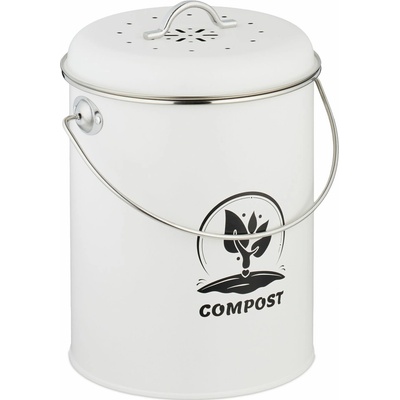 RelaxD Kompostovacie vedro s filtrom na zápach 5,5 l RD51222, biela