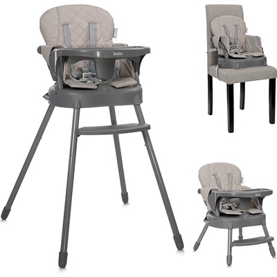 Lorelli СТОЛ ЗА ХРАНЕНЕ 3в1 siesta beige leather (10100532507)