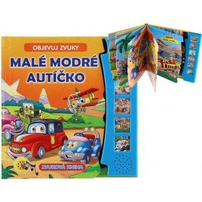 FONI Book Zvuková knížka Malé modré autíčko Objevuj zvuky CZ verze 19x19,5cm