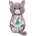 NICI Nici: Сив плюшен кот и риба - 40 x 20 см (62166)