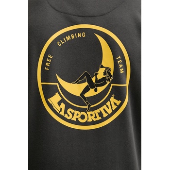 La Sportiva Памучен суичър LA Sportiva Climbing on the Moon мъжки в сиво с принт ZACW034 (ZACW034)