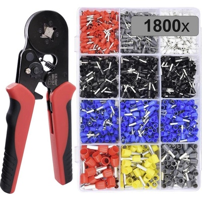 TRU COMPONENTS TC-12888376 sada dutiniek 0.5 mm², 0.75 mm², 1 mm², 1.5 mm², 2.5 mm², 4 mm², 6 mm², 10 mm² čiastočne izol