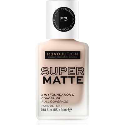 Revolution Relove Super Matte Foundation dlouhotrvající matující make-up F3 24 ml