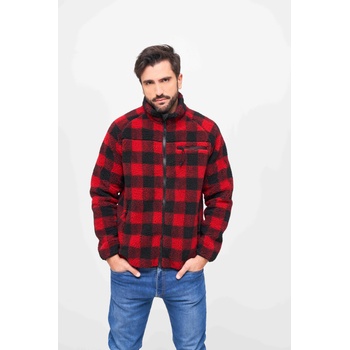 Image 1 of Brandit Мъжко яке от плюшен полар в червено и черно каре BranditBW-5021-41 - Червен, размер XXL