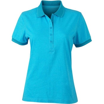 James & Nicholson JN 705, Dámske polo modrá turquoise melange