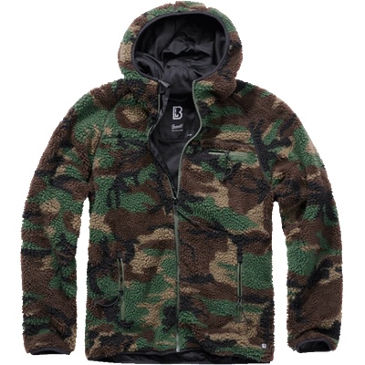 Brandit Яке с качулка от полар Brandit Teddyfleece Worker, woodland (5024.10)
