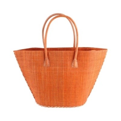 Плажна чанта от рафия Fratelli Mazzanti FM B4370, 50 см, Оранжев
