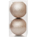 Gule MagicHome Vianoce, 2 ks, šampaň, na vianočný stromček, 12 cm