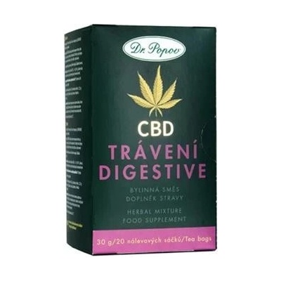 Dr.Popov CBD Trávení bylinný čaj 20 x 1,5 g