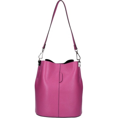 Made in Italy Mondo Italia kožená kabelka 401 fuchsia Fuchsia