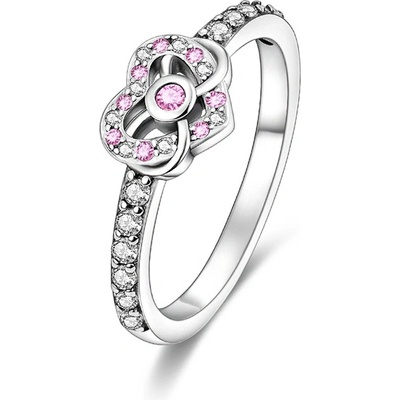 DELIS Сребърен пръстен, jw618, дизайн на сърце, с родиево покритие (jw618)