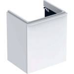 Geberit Smyle Square - Шкафче за умивалник, 54x43x62 см, 1 врата, панти отляво, лъскаво бяло/матово бяло 500.366. 00.1 (500.366.00.1)