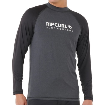 Rip Curl Мъжка плажна тениска от ликра Rip Curl Shock UPF L/S Lycra - Black Marle (050-2300-0113)