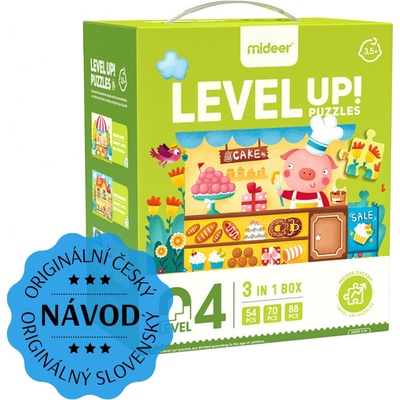 Mideer LEVEL UP! 04 Rozprávkové stavby 3v1 54, 70 a 88 dielov