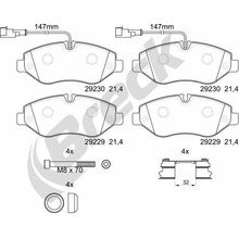 Sada brzdových platničiek kotúčovej brzdy BRECK 29229 00 703 10