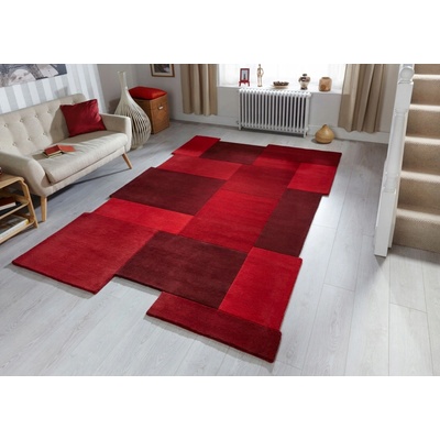 Flair Rugs Abstract Collage red