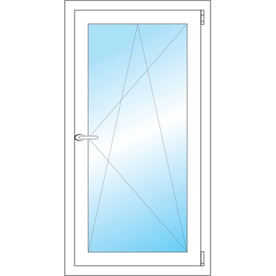 OKNA HNED Plastové okno 60x113 cm (600x1130 mm) bílé otevíravé a sklopné pravé