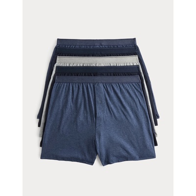 Marks & Spencer Памучни боксерки от трико с технология Cool & Fresh, 5 бр. Marks & Spencer тъмносини Marks & Spencer | Sin | МЪЖЕ | S