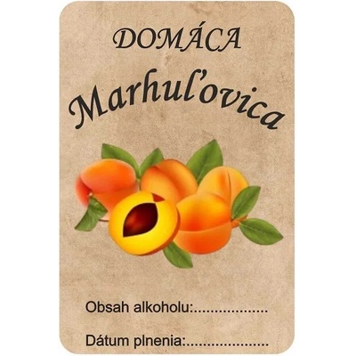Etiketa na domácu Marhuľovica