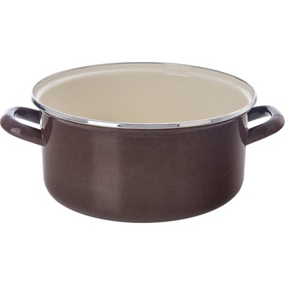 Orion Kastrol BROWN Lem 4 l 24 cm smaltovaný plech, nerezová ocel hnědá, 8592381204839