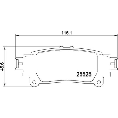 BREMBO Sada brzdových platničiek kotúčovej brzdy P83132