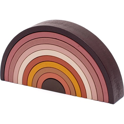 Baby Mix Dřevěná duha Brown Montessori