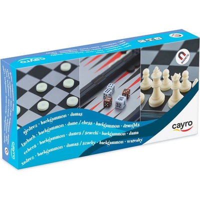 Juguetes Cayro Магнитен комплект игри 3 в 1 - Шах, Дама и Табла (c415)