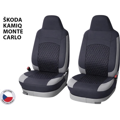 Autopotah Cappa Perfetto OLH Škoda Kamiq Monte Carlo černá / šedá 2ks