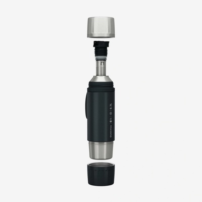 Quechua Turistická izotermická antikorová termoska MH900 s rýchlym otváraním 700 ml šedá