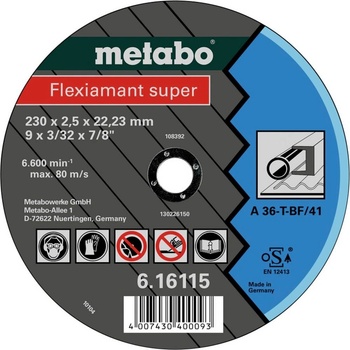 Metabo 616101000 rezný kotúč lomený 125 mm 22.23 mm 25 ks; 616101000