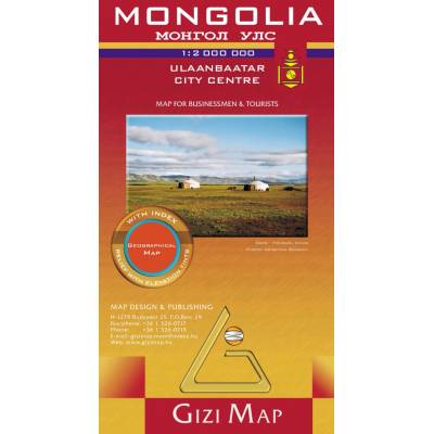 Mongolsko cestovní mapa 1:2mil.