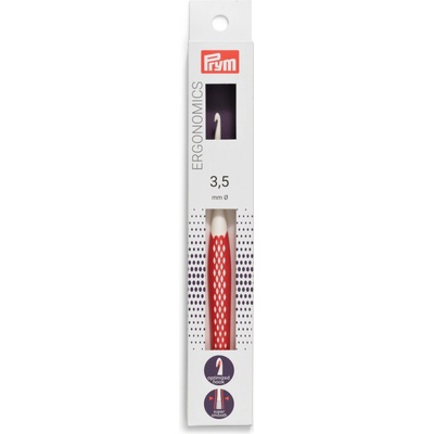 PRYM Háček na háčkování ergonomický plastový ERGO, velikost 3,5mm, délka 16cm