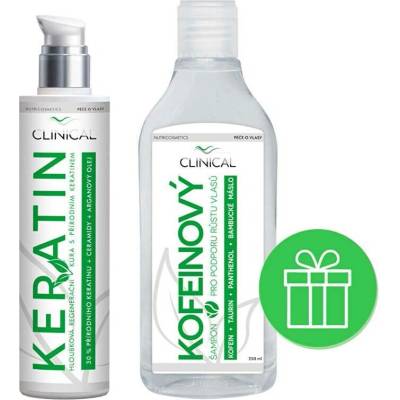 Clinical Keratin hloubková regenerační vlasová kúra 100 ml + arganový olej 20 ml dárková sada