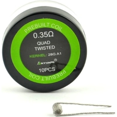 ANYVAPE Předmotané žhavící spirálky QUAD TWISTED 0,35ohm