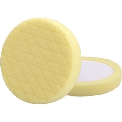 Extol Premium Leštící kotouč pěnový, diamantový vzor, T80, žlutý, 180x35 mm, zapuštěný suchý zip 150 mm