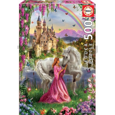 Educa Fairy and Unicorn 500 dielov + fix lepidlo 17985