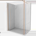 Mexen Kioto душ параван Walk-in 130 x 40 cm, прозрачен, четкана мед - 800-130-212-65-00-040 (800-130-212-65-00-040)