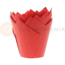 House of Marie Košíčky na cupcake tulipán červená HM5720 červená průměr 5 cm 36 ks