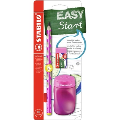 STABILO EASYgraph školský set - ružový L s strúhadlom a gumou