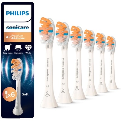 Philips Sonicare Premium All-in-One HX9096/87 резервни глави за четка за зъби White 6 бр