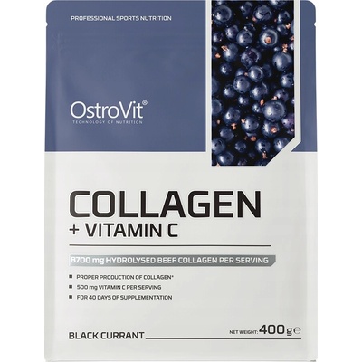 OstroVit Kolagén + Vitamín C čierne ríbezle 400 g