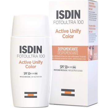 ISDIN FotoUltra Тониран слънцезащитен флуид Active Unify Color, SPF50+, 50 ml